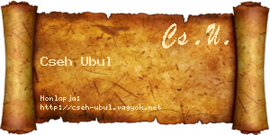 Cseh Ubul névjegykártya